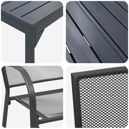 Set da Pranzo per Giardino 9 pcs Antracite | homemem39