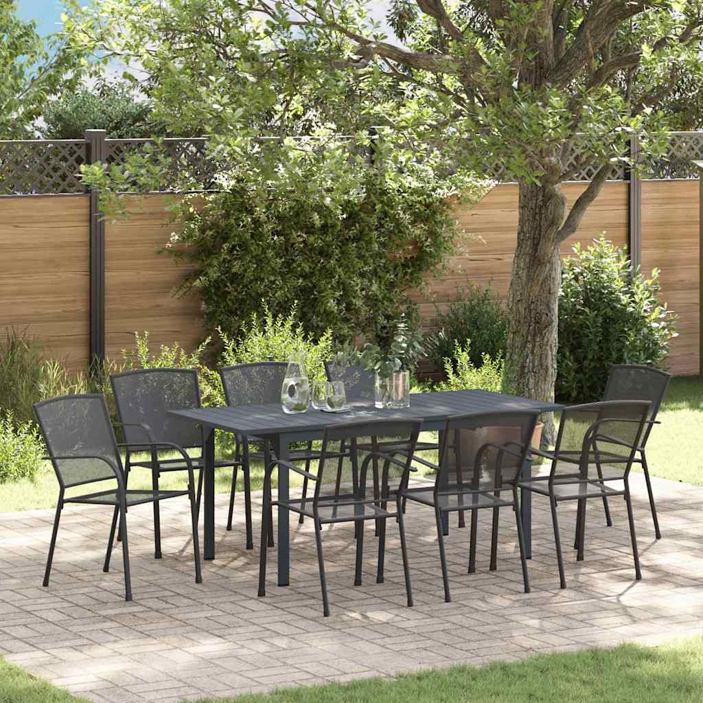 Set da Pranzo per Giardino 9 pcs Antracite | homemem39