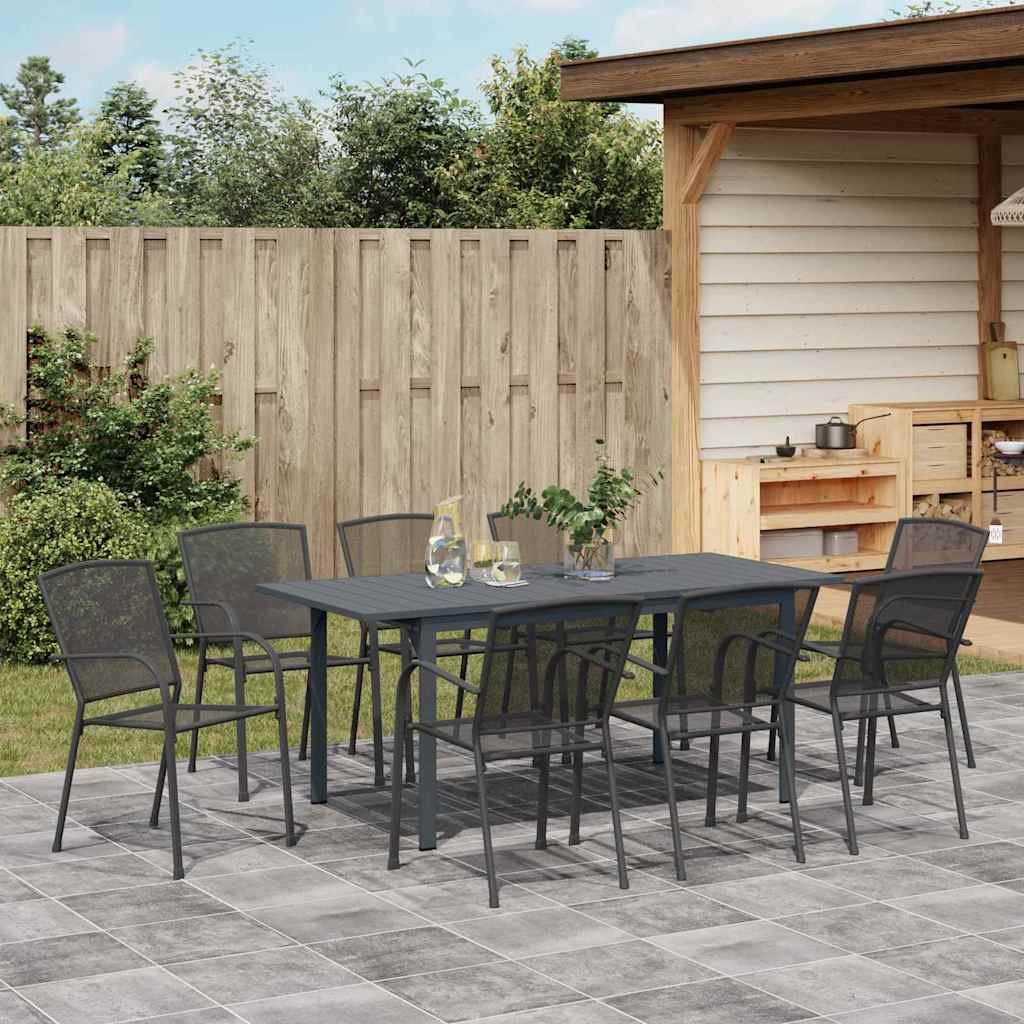 Set da Pranzo per Giardino 9 pcs Antracite | homemem39
