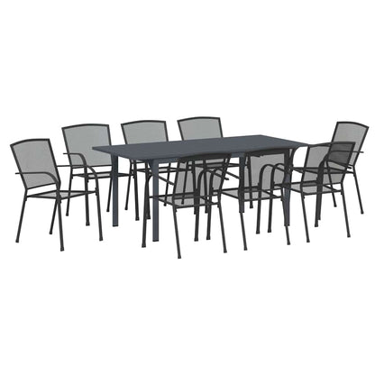Set da Pranzo per Giardino 9 pcs Antracite | homemem39