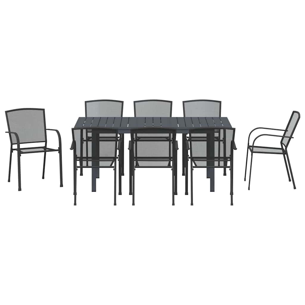 Set da Pranzo per Giardino 9 pcs Antracite | homemem39