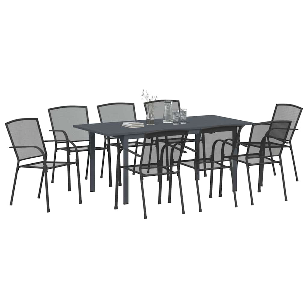 Set da Pranzo per Giardino 9 pcs Antracite | homemem39