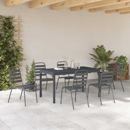 Set da Pranzo per Giardino 7 pcs Antracite | homemem39