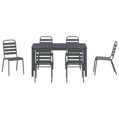 Set da Pranzo per Giardino 7 pcs Antracite | homemem39