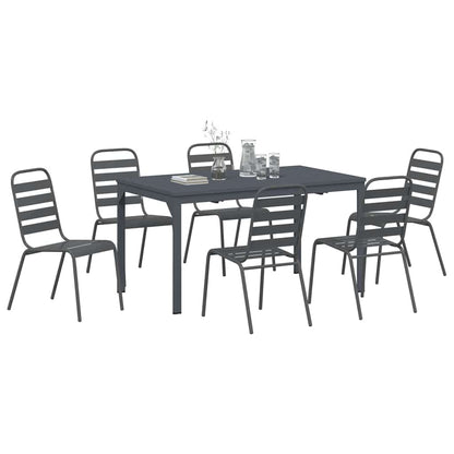 Set da Pranzo per Giardino 7 pcs Antracite