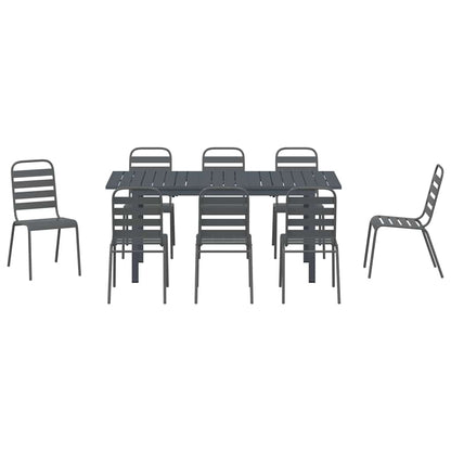 Set da Pranzo per Giardino 9 pcs Antracite | homemem39
