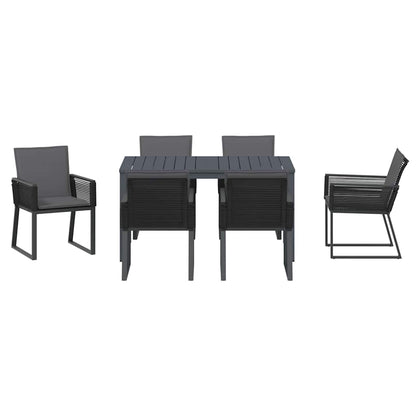 Set da Pranzo per Giardino 7 pcs Antracite polyrattan