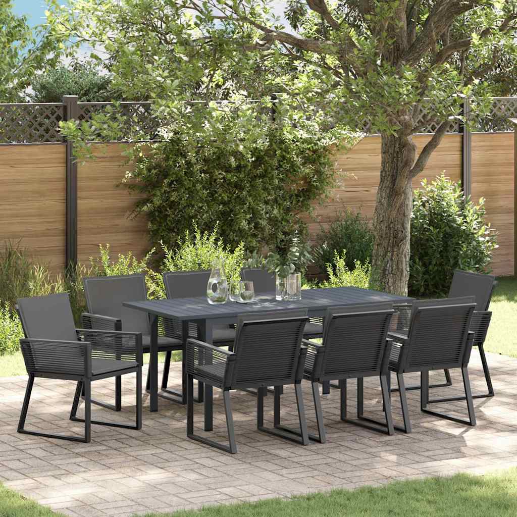 Set da Pranzo per Giardino 9 pcs Antracite - homemem39