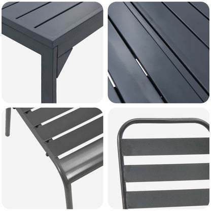 Set da Pranzo per Giardino 9 pcs Antracite | homemem39