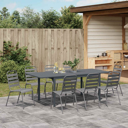 Set da Pranzo per Giardino 9 pcs Antracite | homemem39