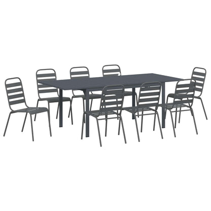Set da Pranzo per Giardino 9 pcs Antracite | homemem39