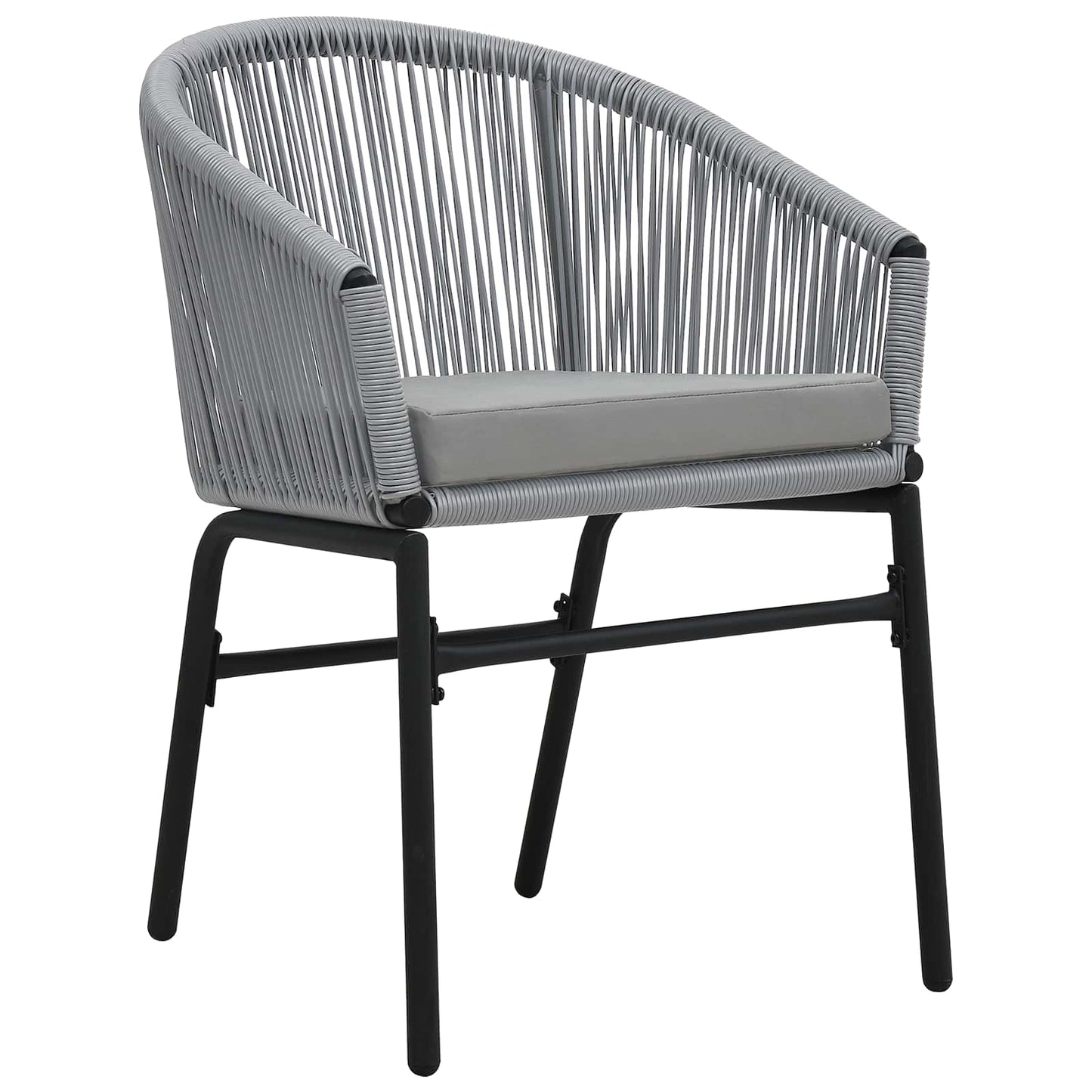 Set da Pranzo per Giardino 9 pcs Grigio polyrattan | homemem39