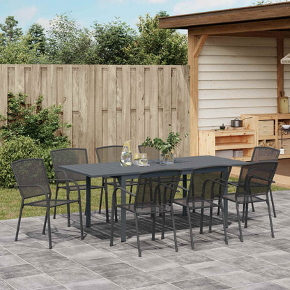 Set da Pranzo per Giardino 9 pcs Antracite Acciaio | homemem39