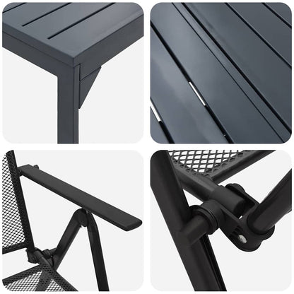 Set da Pranzo per Giardino 9 pcs Acciaio - homemem39