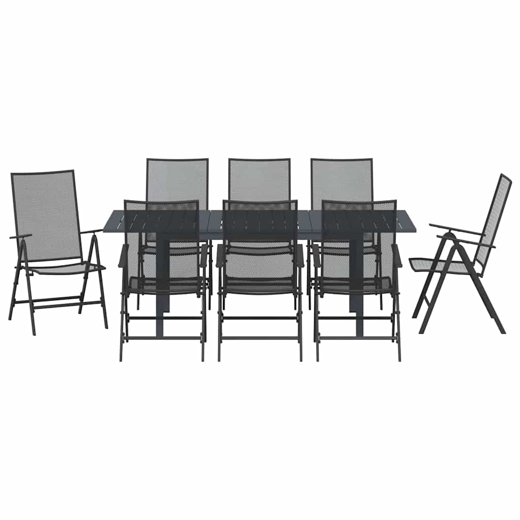 Set da Pranzo per Giardino 9 pcs Acciaio - homemem39