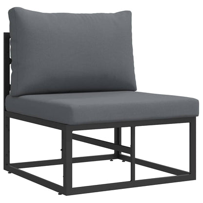 Set Divano da Giardino 4 pcs Nero Metallo | homemem39