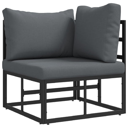 Set Divano da Giardino 13 pcs Nero Metallo | homemem39