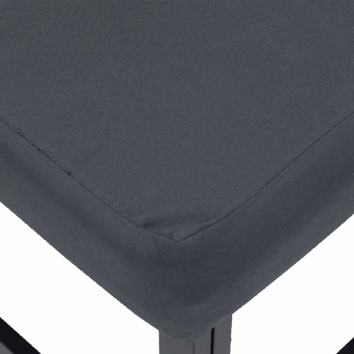 Set Divano da Giardino con cuscino 6 pcs Nero Alluminio | homemem39