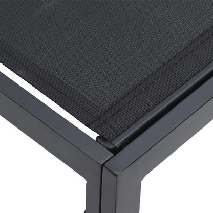 Set Divano da Giardino con cuscino 9 pcs Nero Alluminio