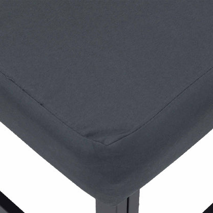 Set Divano da Giardino con cuscino 9 pcs Nero Alluminio