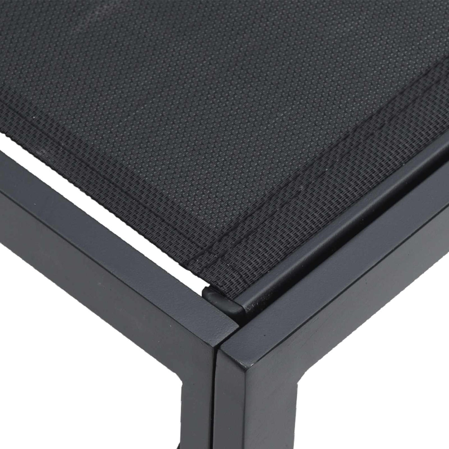 Set Divano da Giardino con cuscino 8 pcs Nero Alluminio | homemem39