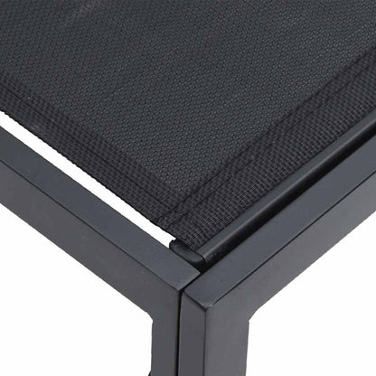 Set Divano da Giardino con cuscino 13 pcs Nero Alluminio | homemem39