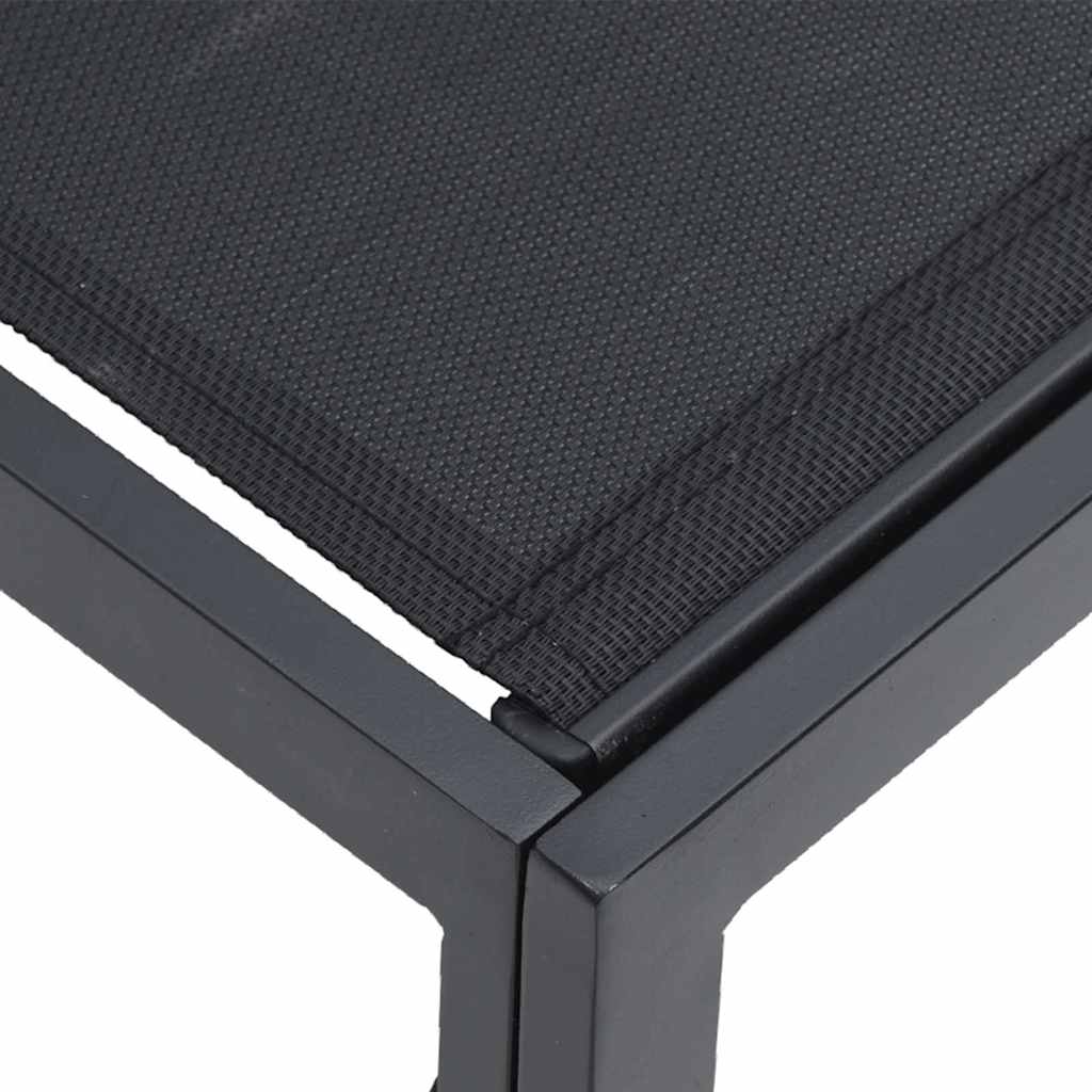 Set Divano da Giardino con cuscino 12 pcs Nero Alluminio | homemem39