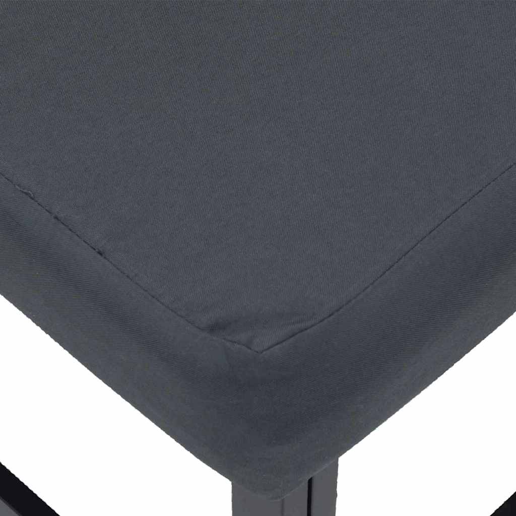 Set Divano da Giardino con cuscino 14 pcs Nero Alluminio