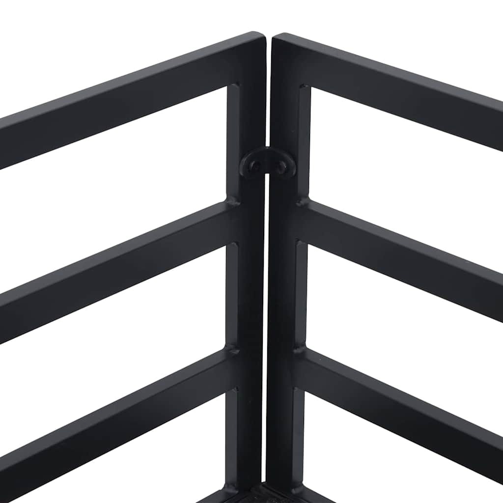 Set Divano da Giardino con cuscino 6 pcs Nero Alluminio | homemem39