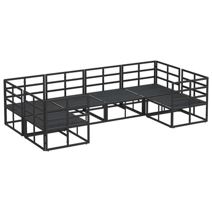 Set Divano da Giardino 6 pcs Nero Alluminio - homemem39