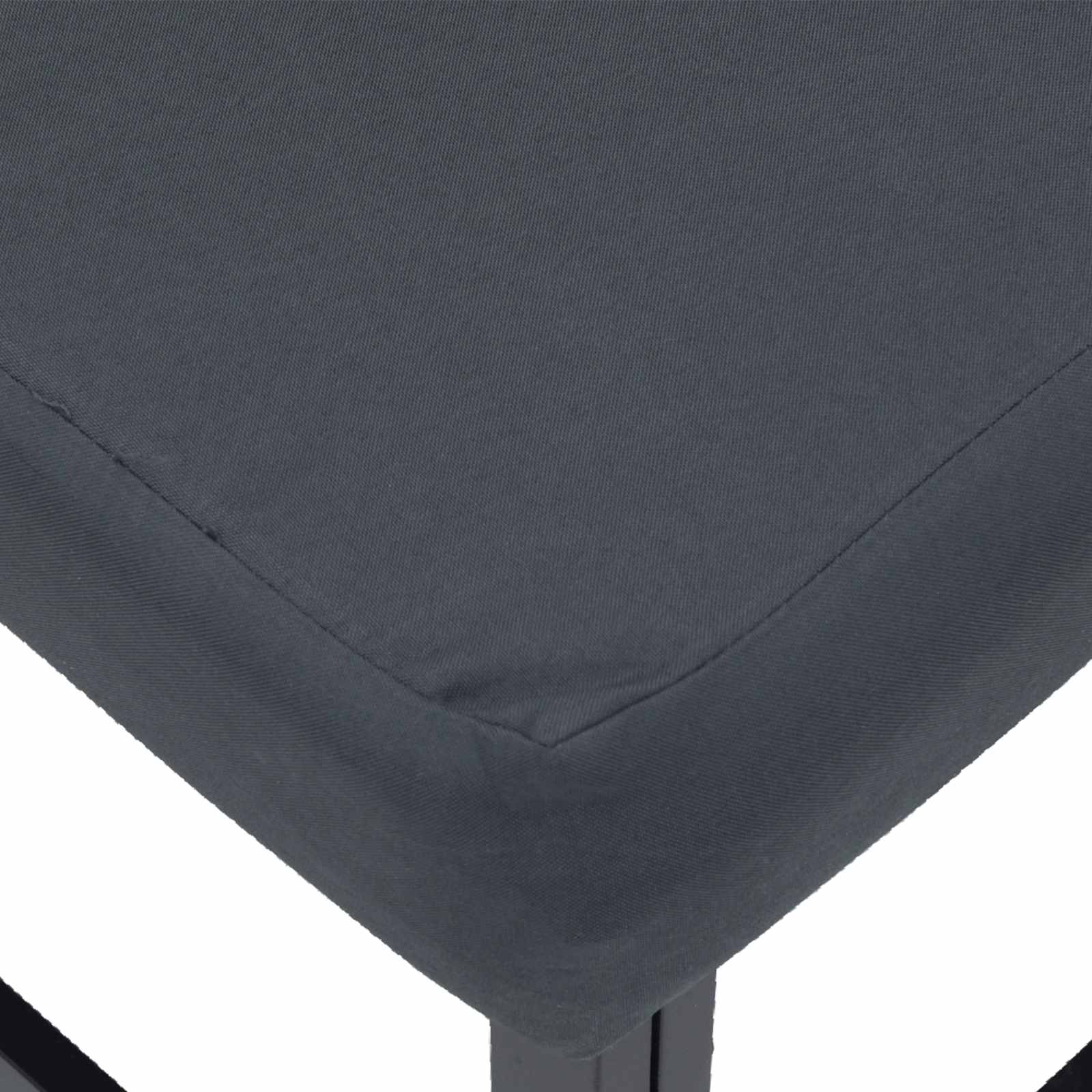 Set Divano da Giardino con cuscino 9 pcs Nero Acciaio | homemem39