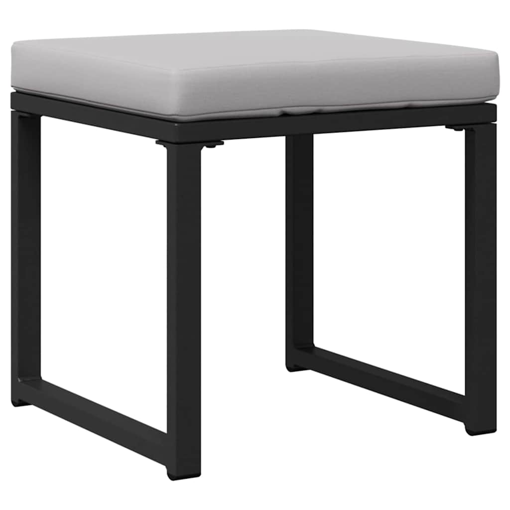 Set Divano da Giardino 6 pcs Nero Acciaio - homemem39