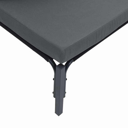Set Divano da Giardino con cuscino 7 pcs Nero Acciaio | homemem39