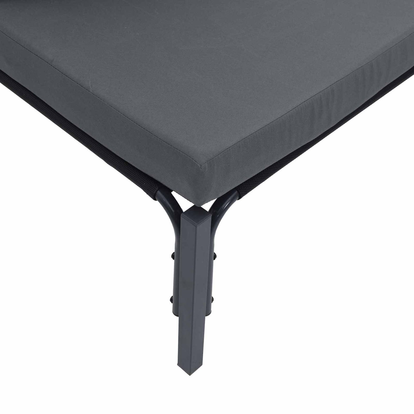 Set Divano da Giardino con cuscino 9 pcs Nero Acciaio | homemem39