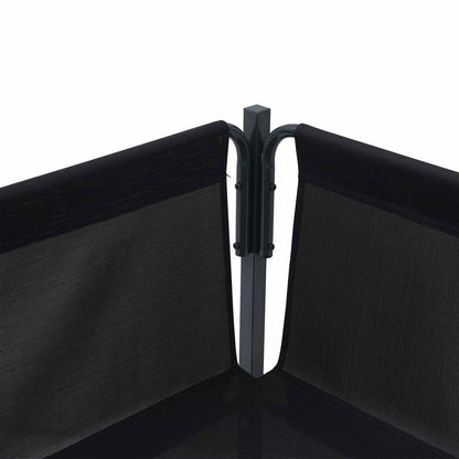 Set Divano da Giardino con cuscino 9 pcs Nero Acciaio