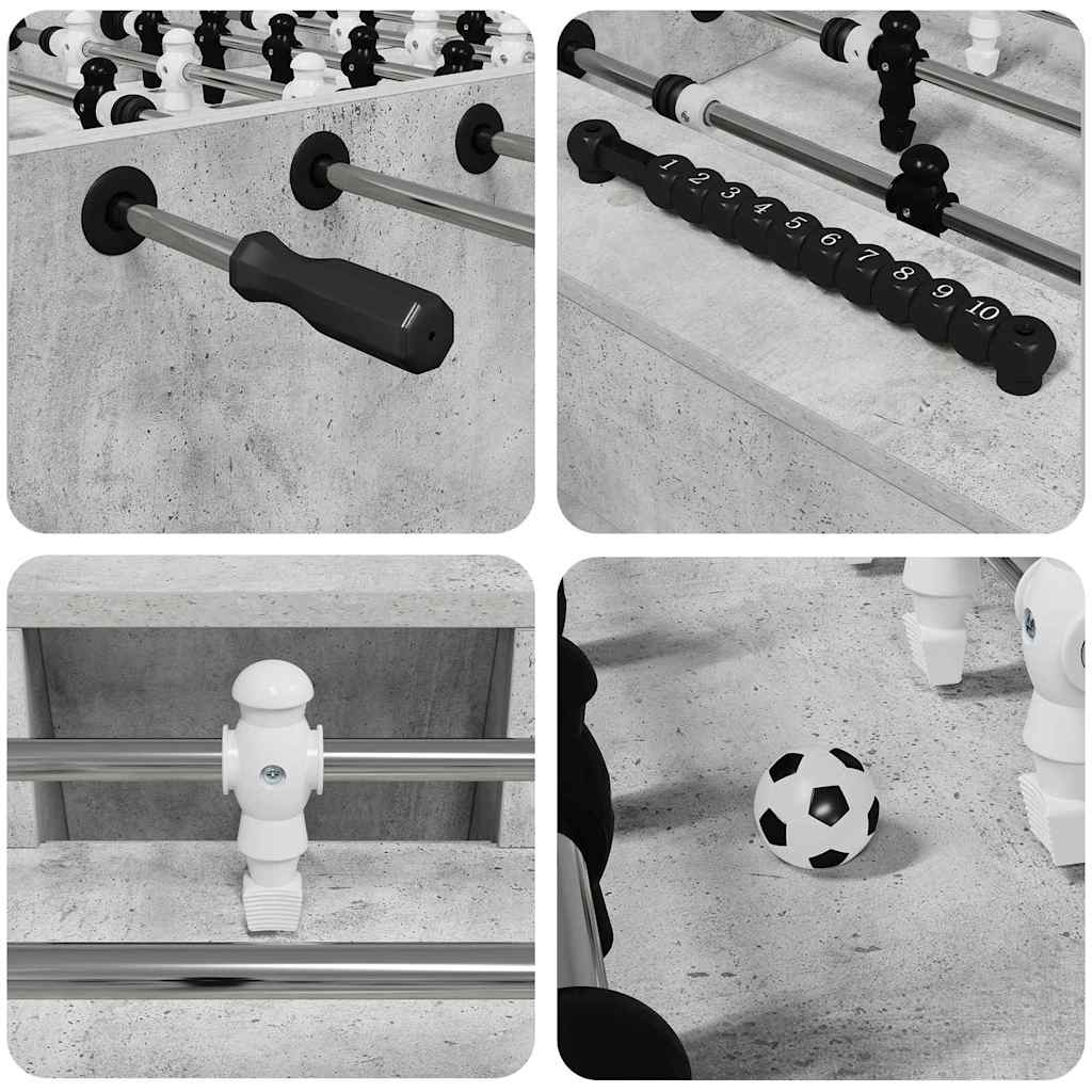 Tavolo da Calcio 2 pcs Grigio cemento 146,5 x 74 x 85 cm