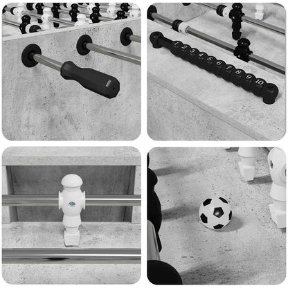 Tavolo da Calcio 2 pcs Grigio cemento 146,5 x 74 x 85 cm