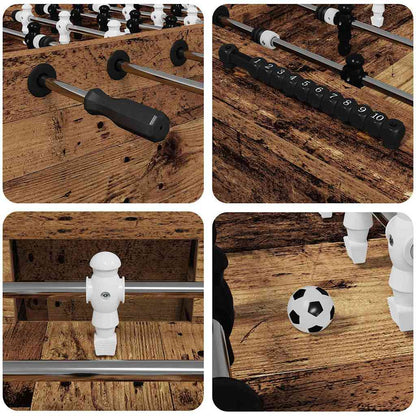 Tavolo da Calcio 2 pcs Legno vecchio 146,5 x 74 x 85 cm