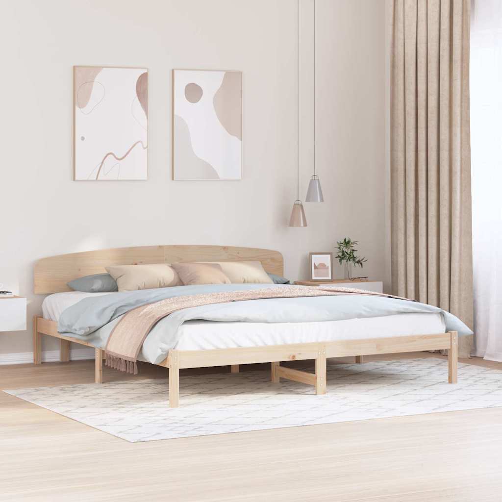 Struttura del letto Naturale 200 x 200 cm Pino massello | homemem39