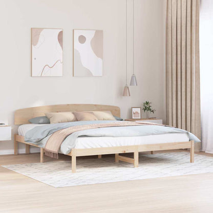 Struttura del letto Naturale 200 x 200 cm Pino massello | homemem39