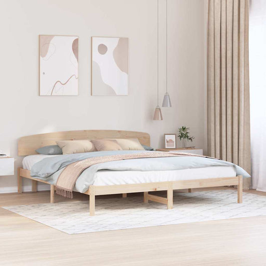 Struttura del letto Naturale 200 x 200 cm Pino massello | homemem39