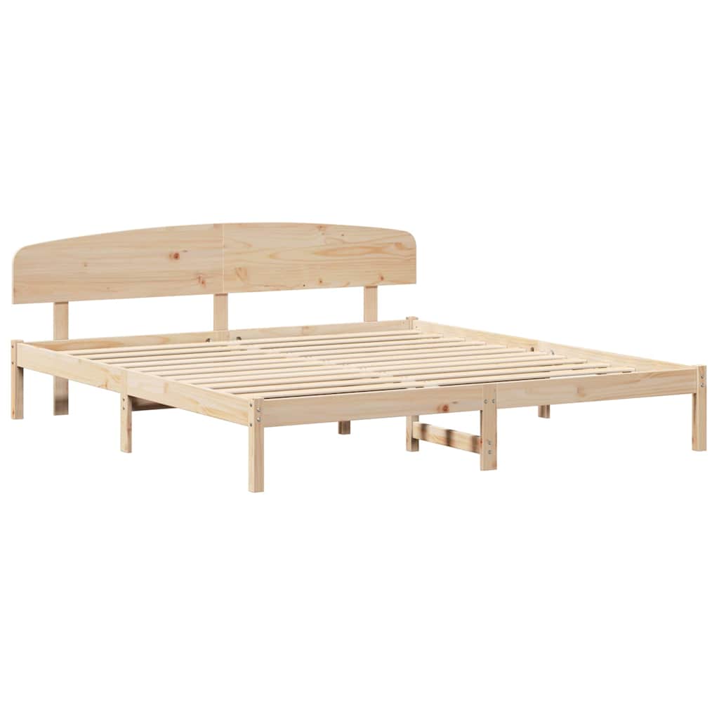 Struttura del letto Naturale 200 x 200 cm Pino massello | homemem39