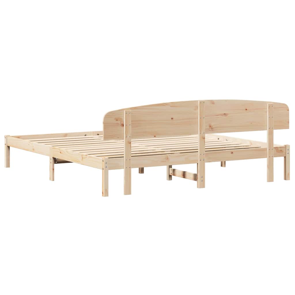 Struttura del letto Naturale 200 x 200 cm Pino massello | homemem39