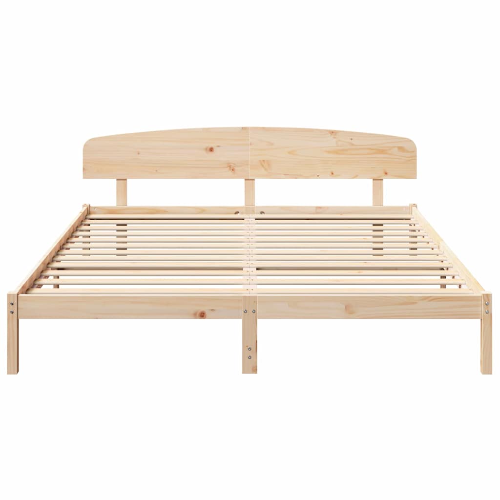 Struttura del letto Naturale 200 x 200 cm Pino massello | homemem39