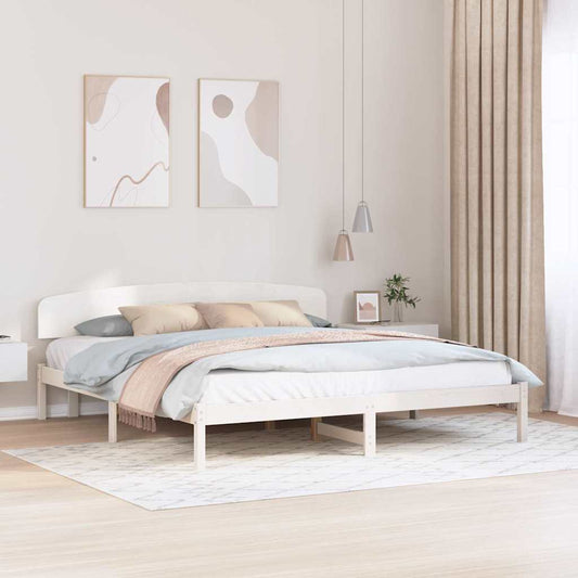 Struttura del letto Bianco 200 x 200 cm Pino massello | homemem39