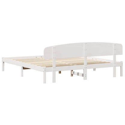 Struttura del letto Bianco 200 x 200 cm Pino massello | homemem39