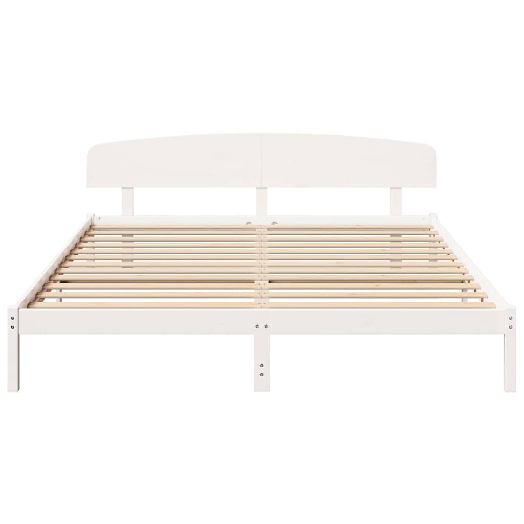 Struttura del letto Bianco 200 x 200 cm Pino massello | homemem39