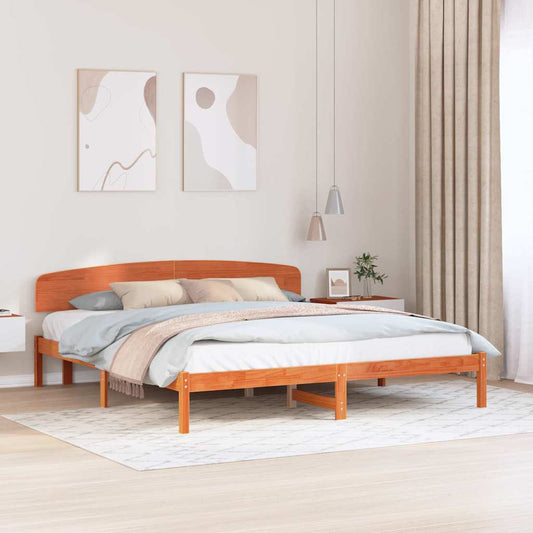 Struttura del letto Marrone cerato 200 x 200 cm Pino massello | homemem39