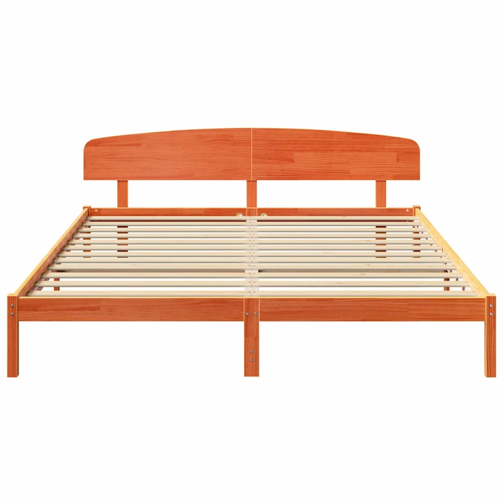 Struttura del letto Marrone cerato 200 x 200 cm Pino massello | homemem39