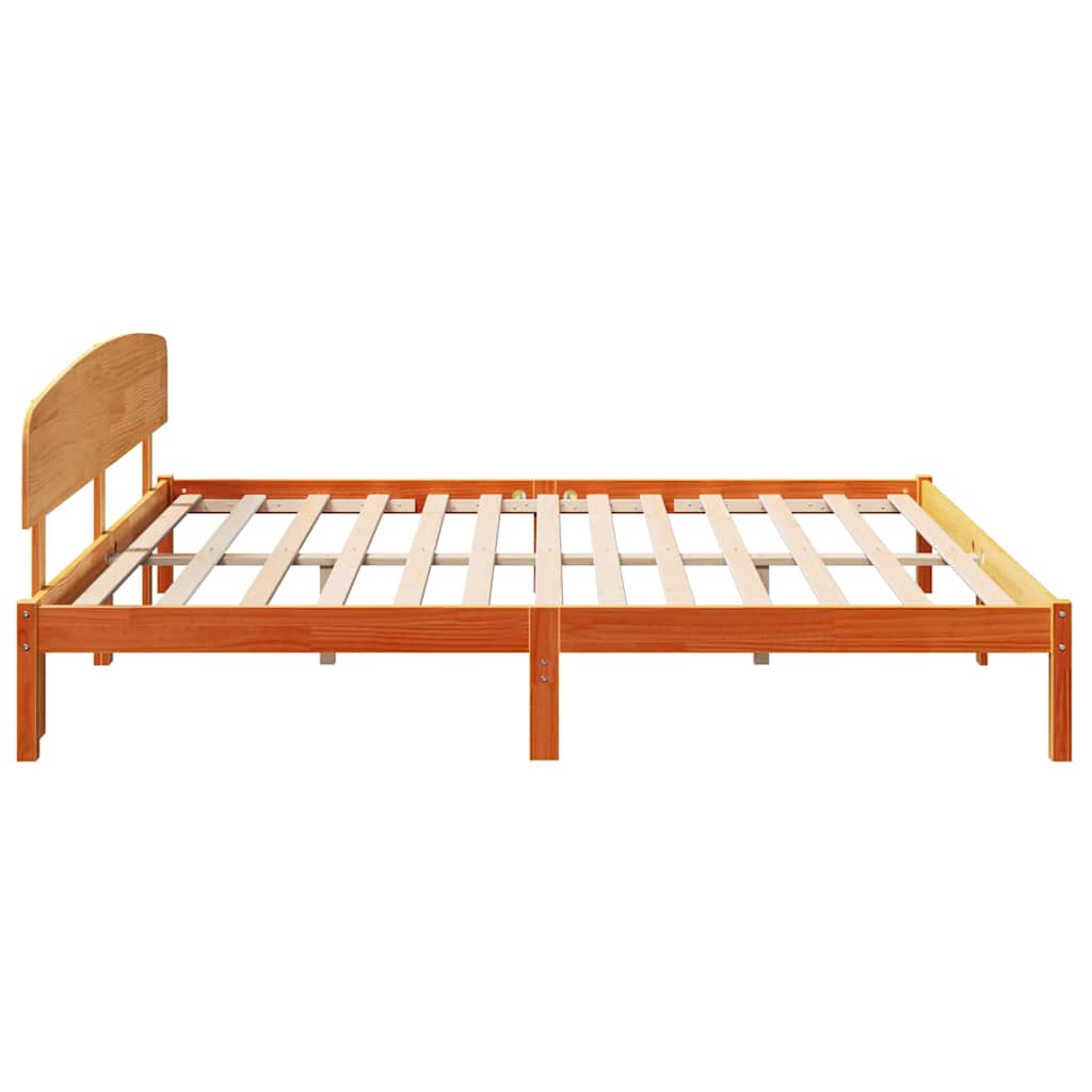 Struttura del letto Marrone cerato 200 x 200 cm Pino massello | homemem39